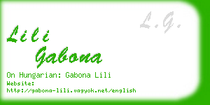 lili gabona business card